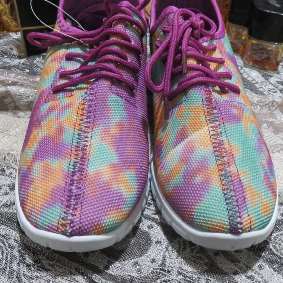 BOGO Air Underground Purple Pink Tie Dye Lace up sneakers tennis shoes non mark - Picture 4 of 10